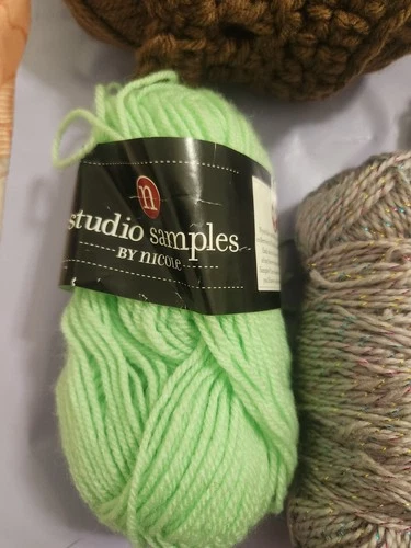 Assorted Yarn Lot Bundle Mixed Partial Skeins Scraps Craft Destash Used image 2