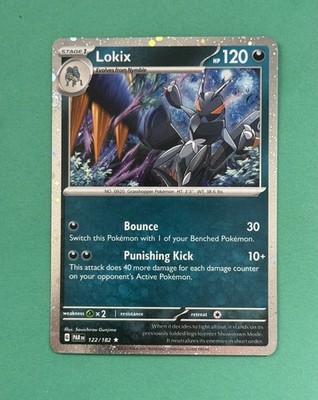 2023 Pokémon Lokix Cosmos Holo 122/182 Paradox Rift NRMT