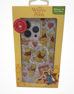 Winnie the Pooh Cartoon Case with Hearts Multicolor for iPhone 16 Pro Max Disney
