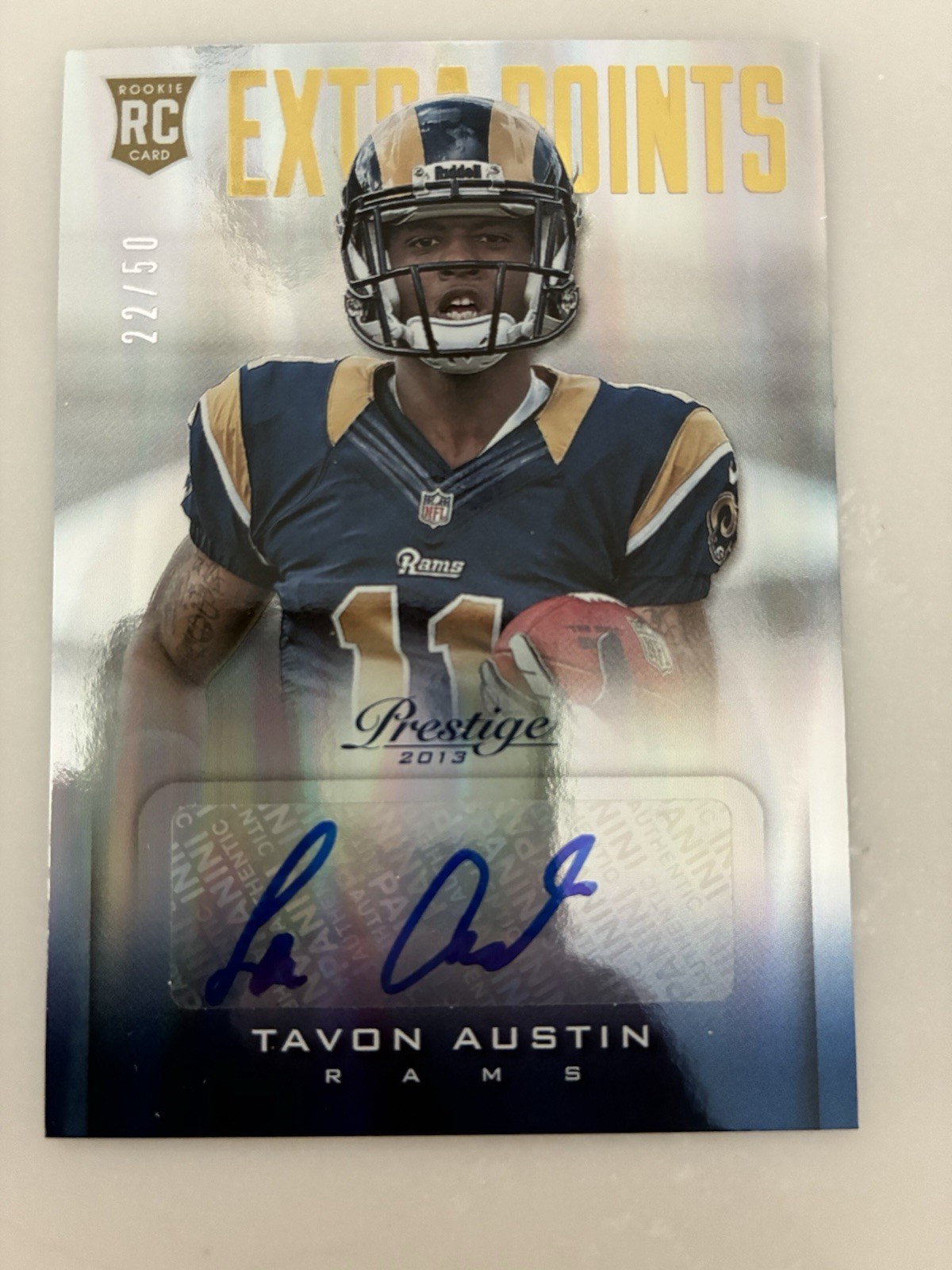 Tavon Austin Panini Prestige #290 Autograph-Extra Points Gold