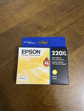 Epson 220XL Yellow High Capacity Ink Cartridge EXP 07/2027 Brand New Sealed OEM