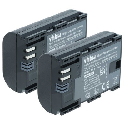 2x Akku für Canon EOS 5DS 5DS R 5D Mark III 5D Mark IV 5D Mark II 1300mAh 7,4V