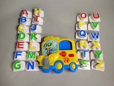 LeapFrog FRIDGE PHONICS Magnetic ALPHABET ABC BUS Complete 26 Letter Set Tested