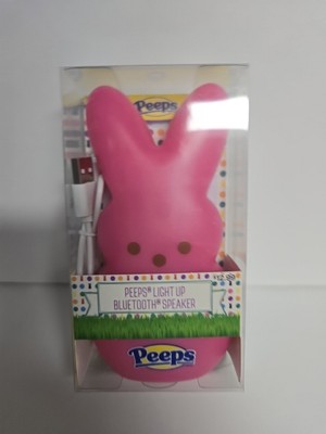 Peeps Pink Light Up Bluetooth Speaker Micro USB Rechargeable Night Light Button