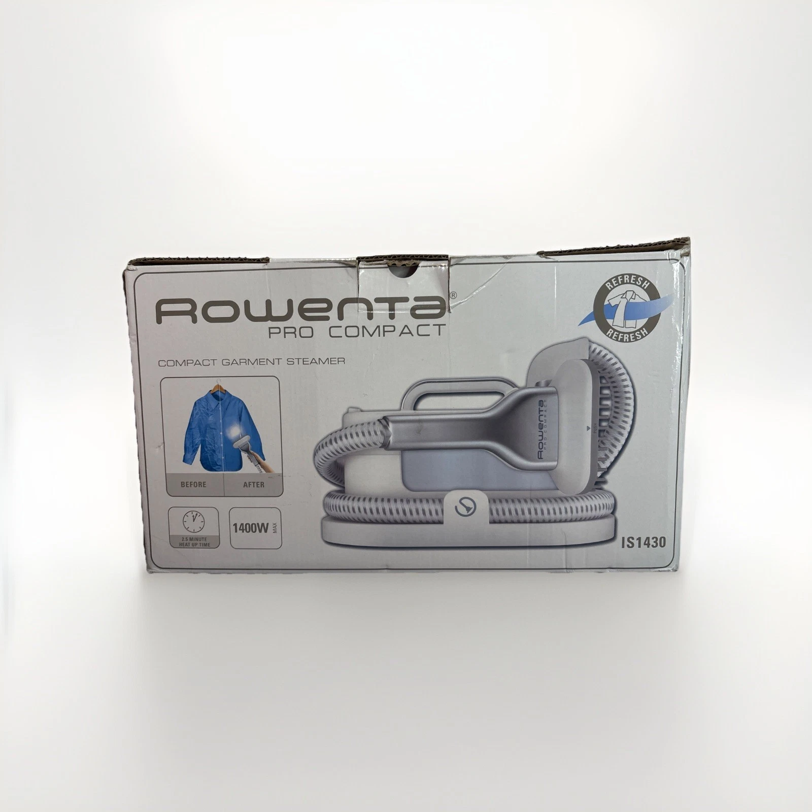 Rowenta Pro Compact Garment Steamer Continuous Steam IS1430 USED ORIGINAL BOX