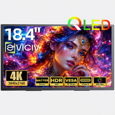 Monitor EVICIV 18,4 pulgadas 4K QLED 100% DCI-P3 HDR USB-C Mini HDMI VESA portátil