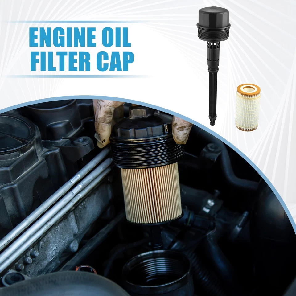 Engine Oil Filter with Housing Cap A1121800710 for Mercedes-Benz C240 C280 C320 - Image 2 of 4