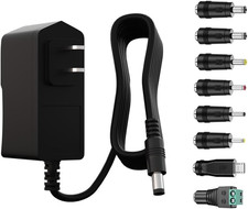 5V 2A 10W Power Supply Adapter AC/DC Wall Plug Charger with 8 Tips DC 5 Volt 2Am