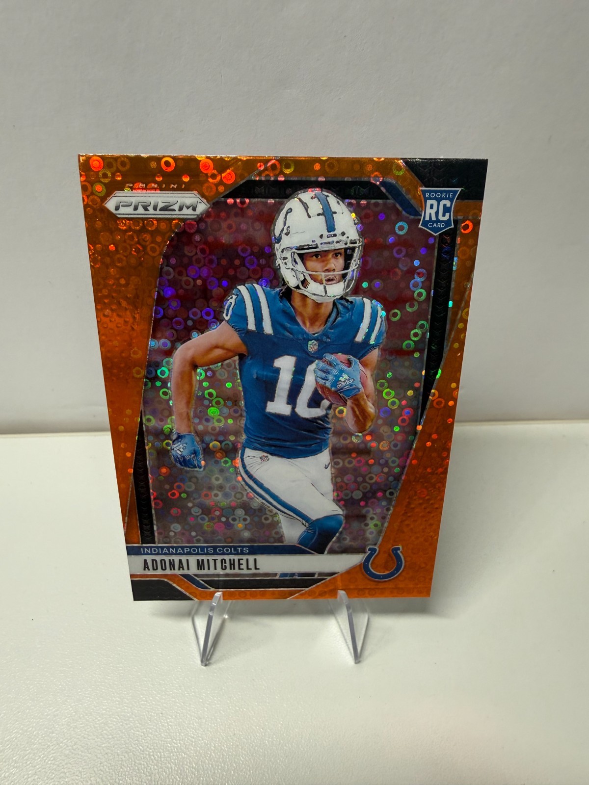 Adonai Mitchell 2024 Panini Prizm Orange Disco Prizm RC #303 Colts
