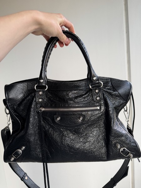 Balenciaga City Bag Black Leather Bag Medium