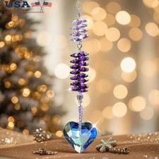 Crystal Heart Suncatcher Pendant Rainbow Maker Gift Home Decor Hanging Ornament