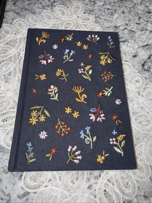 Lady Jayne Floral Embroidered Fabric Hardcover Illustrated Journal 192 Pages