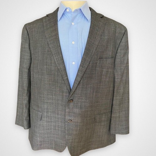 Chaps Mens Size 52 Blazer Sport Coat Gray Casual Career Jacket - Picture 1 of 14