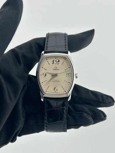 #57 Omega De Ville Prestige Tonneau 31x35mm Cream Dial 4803.31.12 - Picture 1 of 6