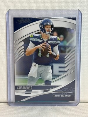 2025 Panini Absolute Football #8 Sam Darnold - Miscut Error- Exposed Bottom Card