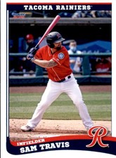 2021 Tacoma Rainiers Choice #21 Sam Travis Chicago Illinois IL NM Baseball Card