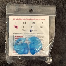 Doc's Proplugs Swimming Ear Protection Non-Vented Ear Pro Plugs Size Medium Blue
