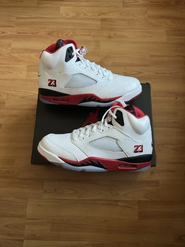 Size 11 - Air Jordan 5 Retro 2025 Fire Red Black Tongue **SHIPS TODAY**