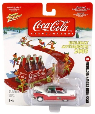 1:64 Johnny Lightning 1955 Ford Crown Victoria Coca Cola Brand Holliday Automent - Bild 1 von 2