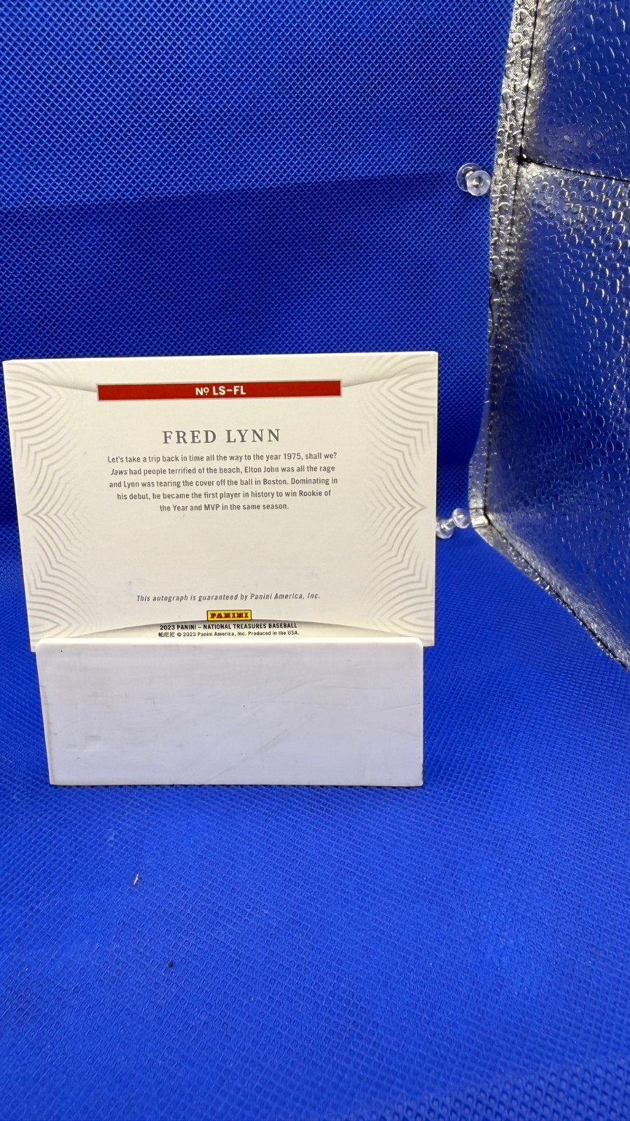 2023 National Treasures Fred Lynn Legacy Signatures Auto 10/49 #LS-FL view 2