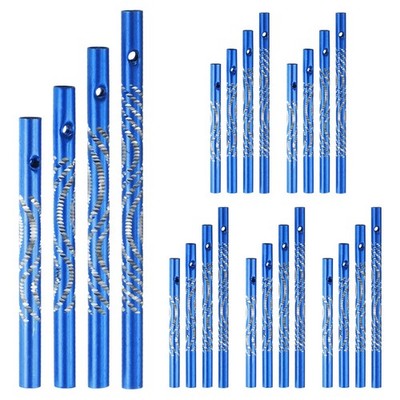 6Sets Wind Chime Tubes, 4 Sizes Aluminum Wind Chime Parts with String [Blue]