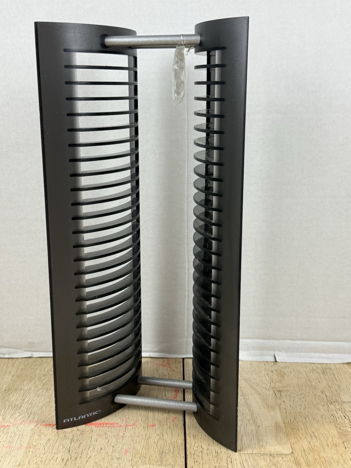 Atlantic Gray CD Tower Rack Storage Holder Organizer Future Post Modern VTG Y2K