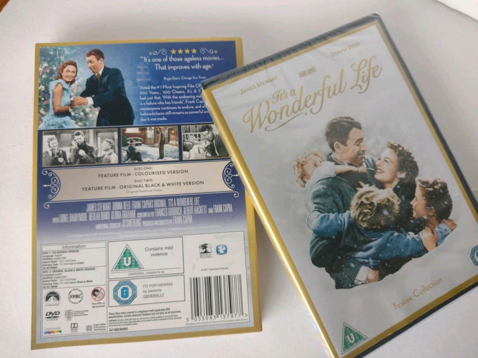It's a Wonderful Life DVD 2 Discs *New & Sealed* In Sleeve Plus 2 x Photo Cards - Image 2 of 4