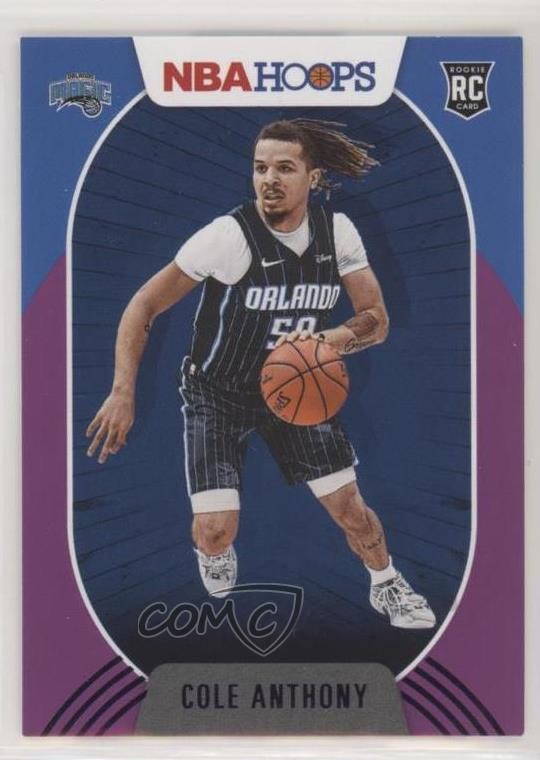2020-21 Panini NBA Hoops Purple Cole Anthony #234 Rookie RC 5r6