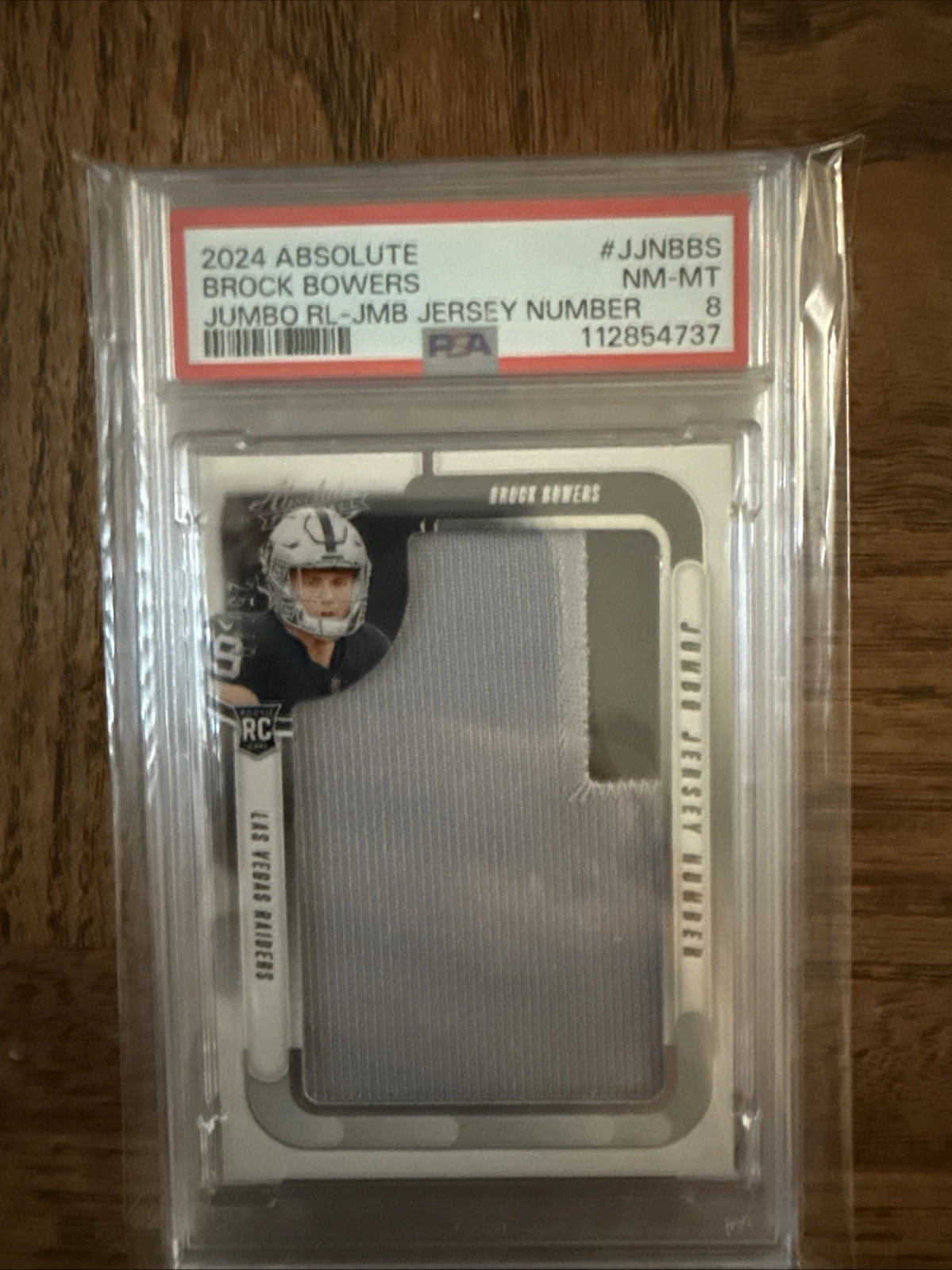 Brock Bowers Panini Absolute Jumbo Relic #JJNBBS Jumbo Jersey Number