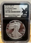 2024-W Proof $1 American Silver Eagle NGC PF70UC West Point SE Black Eagle