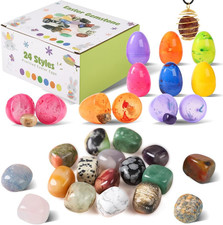 Filled Easter Eggs Fillers Stuffers Set, 24 Pack Prefilled Easter Eggs Gemst...