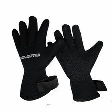 Spearfishing Palantic Black 3mm Neoprene Gloves Extra Warmth Titanium Coating