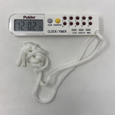 Polder 3-IN-1 Timer Clock & Stopwatch 898-90 Multi Function Tool w/ Lanyard