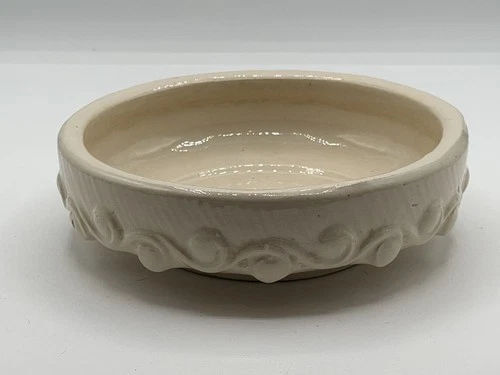 Vintage McCoy Pottery Wave and Knot Low Bulb Planter