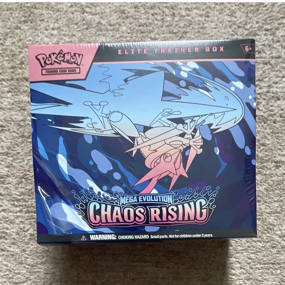Pokémon TCG Elite Trainer Box Mega Evolution: Chaos Rising. Slight rip in seam. - Image 1 of 4