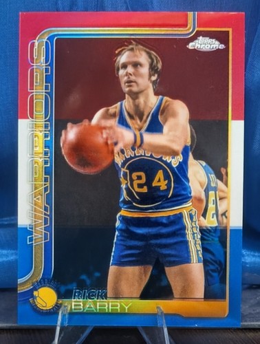 Rick Barry [Red White Blue Refractor] #249 2025 Topps Chrome card