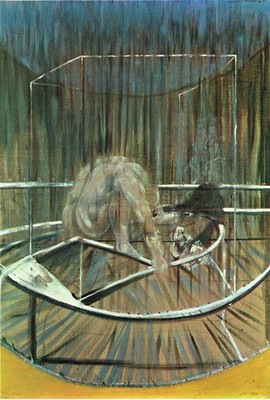 Hockender Akt in Bewegung   kraftvolle Studie des britischen Malers Francis Bacon A1-A4