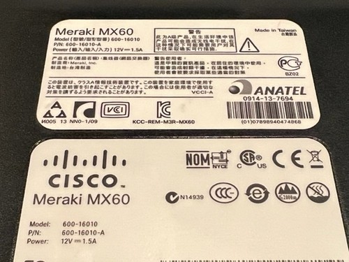 Cisco Meraki MX60 Cloud Managed security appliance w/ power supply (Unclaimed) - Afbeelding 2 van 10