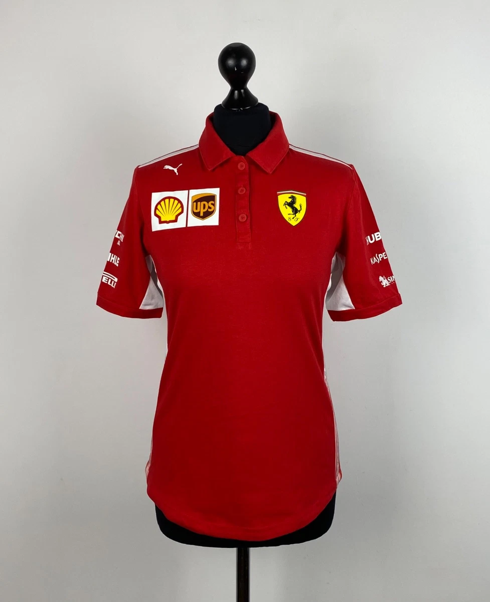 T-shirt Ufficiale Ferrari F1 Donna – Formula 1 Team – Bianca Con Etichette – Taglie S/M/L/XL