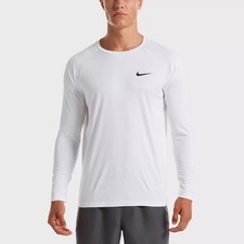 Nike Essential Long Sleeve Hydro Rashguard White DV7298-100 Men&rsquo;s Medium