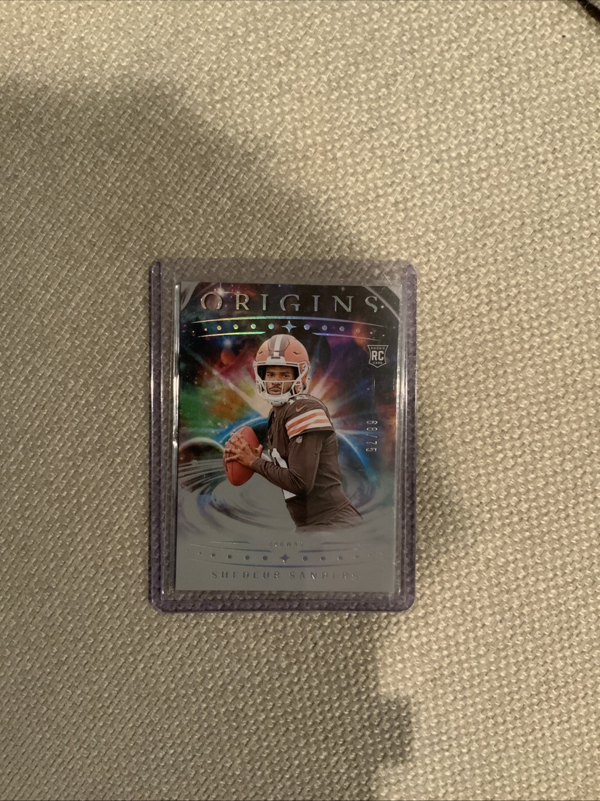 SHEDEUR SANDERS ORIGINS #107 SILVER /75 ROOKIE CARD 2025