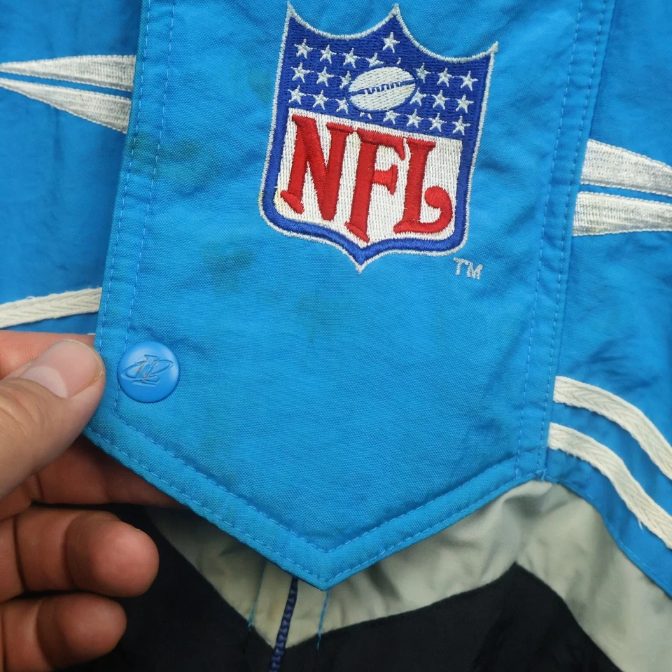 Vintage Logo Athletic Carolina Panthers NFL Jacket XL Full Zip Coat - Image 3 of 4