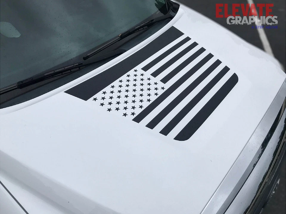 Calcomanías para Toyota Tundra capó central rayas vinilo gráficos pegatinas 2014-2021 Foto 4 de 4