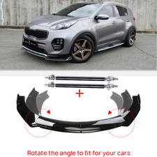 Front Bumper Lip Splitter Spoiler Body Kit Gloss Black For Chevrolet Impala