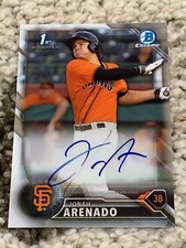 2016 Bowman Chrome Auto #BCAP-JA Jonah Arenado Autograph Giants