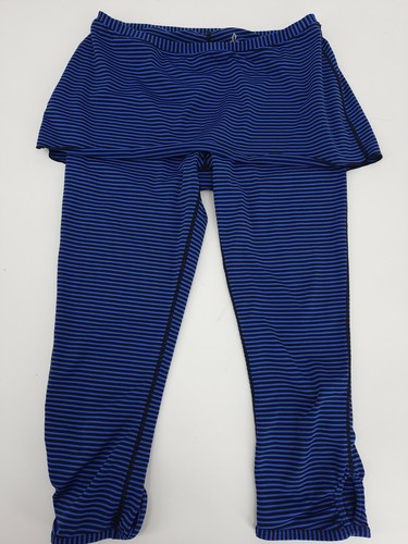 Blue Striped Skirt Cropped Capri | eBay