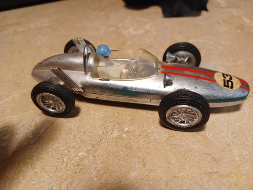 VTG ZEE BRM British Racing Motors FRICTION POWER SILVER RACE CAR Hong Kong #2053