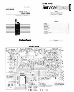 RADIO SHACK PRO-60 PHOTOCOPY OPERATING + SERVICE MANUALS + 11X17