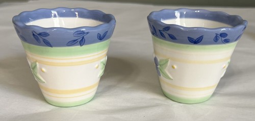 Pfaltzgraff Summer Breeze Floral Ceramic Set Of 4 Napkin Rings In Box - Picture 11 of 16