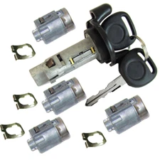 GM Van Ignition & 4 Door Side Rear Lock Cylinder Tumbler Barrel Set 2 Keys